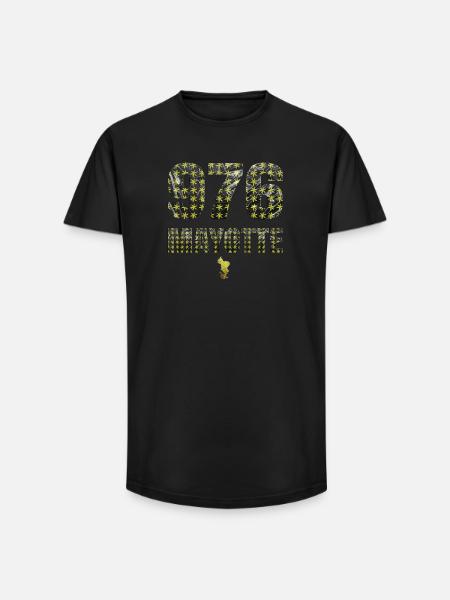 T SHIRT 976 MAYOTTE - Long Fit Men's T-Shirt - black