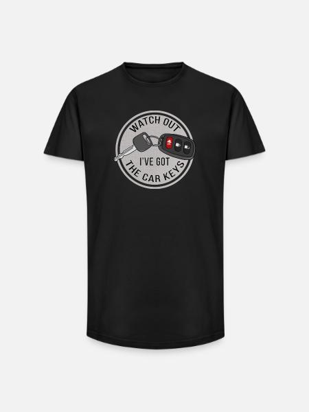 Attento, ho le chiavi della macchina - T-shirt uomo a vestibilità lunga - nero
