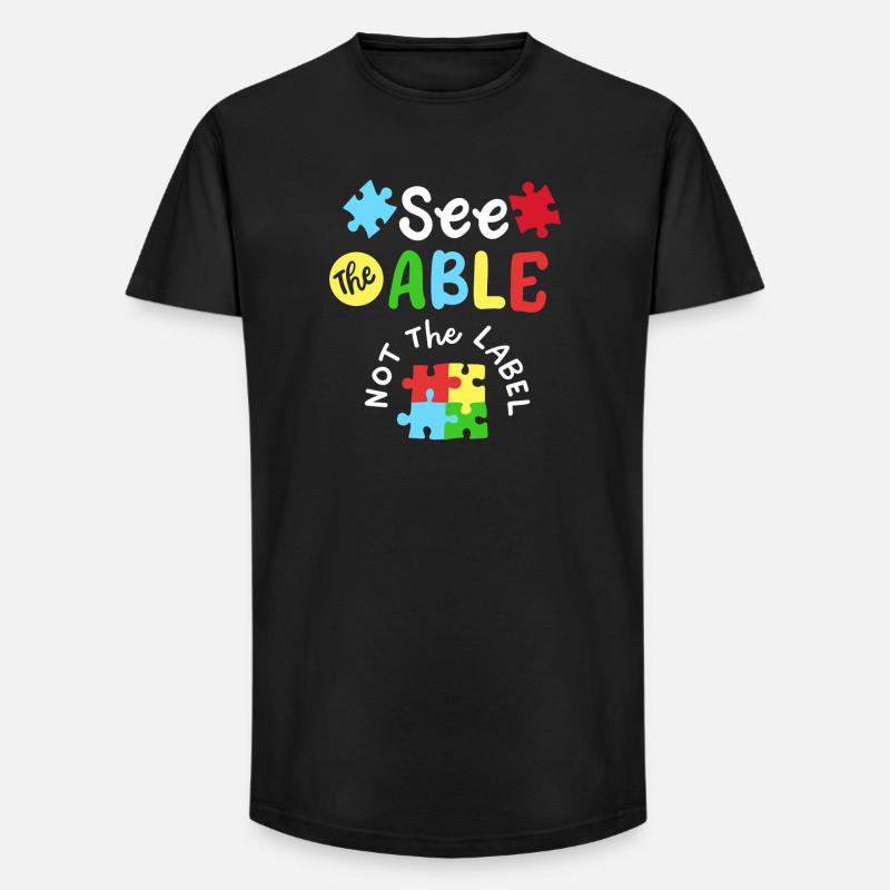 Autismus Bewusstsein SPED Lehrer - Long Fit Männer T-Shirt - Schwarz
