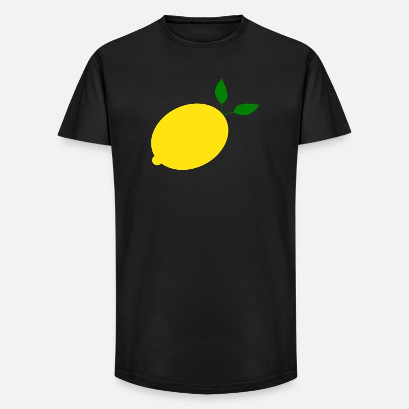Zitrone Limone Limette - Long Fit Männer T-Shirt - Schwarz