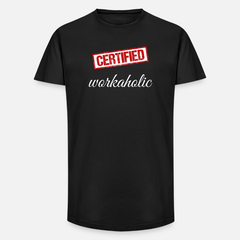 Bourreau de travail - T-shirt coupe longue homme - noir