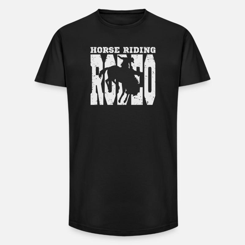 Rodeo Reiter - Long Fit Männer T-Shirt - Schwarz
