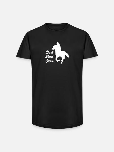 Cheval - T-shirt coupe longue homme - noir