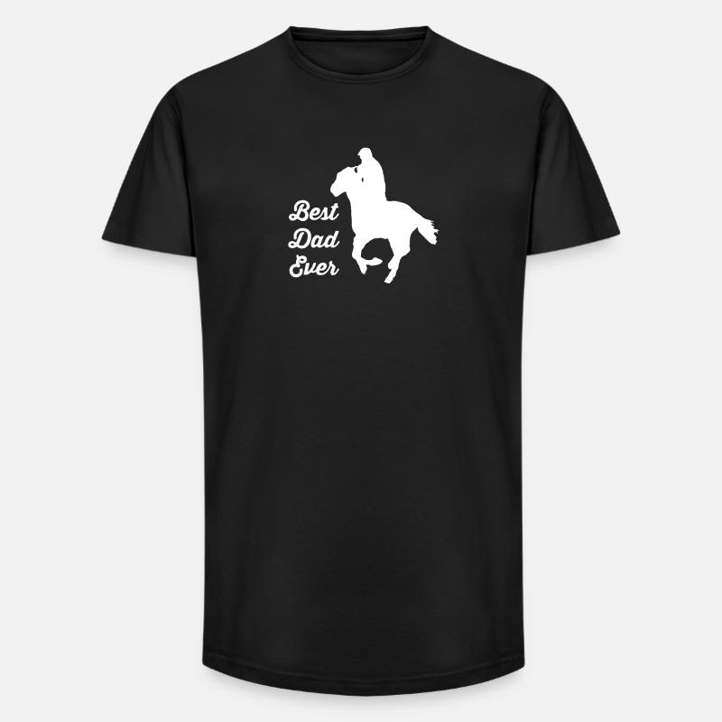 Pferd - Long Fit Männer T-Shirt - Schwarz