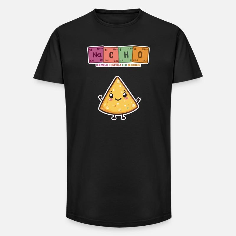 Nacho - Periodensystem - Long Fit Männer T-Shirt - Schwarz