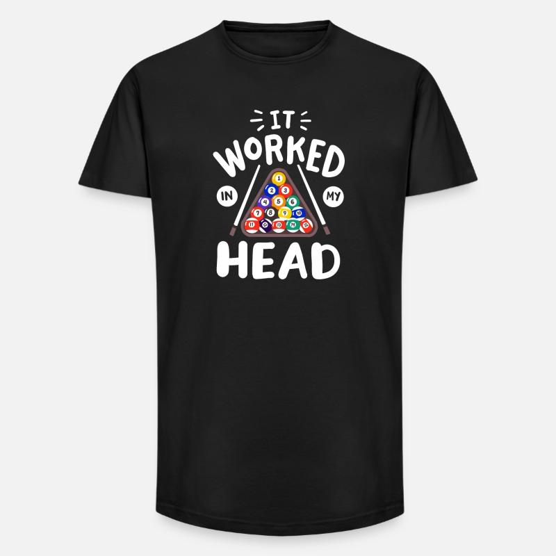 Poolbillardspieler Billard - Long Fit Männer T-Shirt - Schwarz