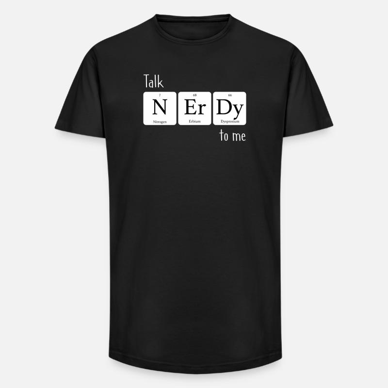 Elements Talk nerdy to me - Long Fit Männer T-Shirt - Schwarz