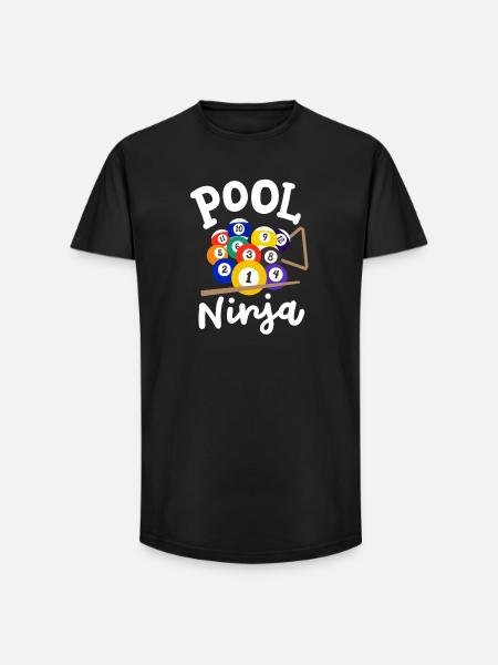 Billardspieler Billard - Long Fit Männer T-Shirt - Schwarz