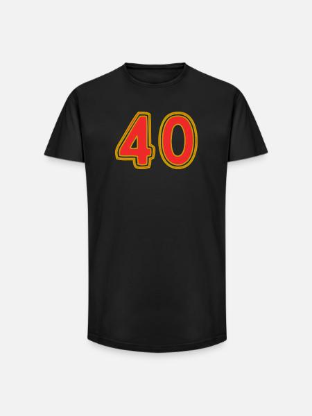 40. 40 YEARS. 40th ANNIVERSARY. 40 YEARS ANNIVERSARY. - Long Fit Men's T-Shirt - black
