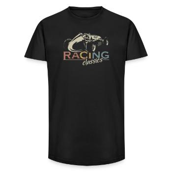 voiture vintage de course rétro Formula Symbol Logo Team - T-shirt coupe longue homme - noir - Devant - AI Model Male 185 light (185cm)