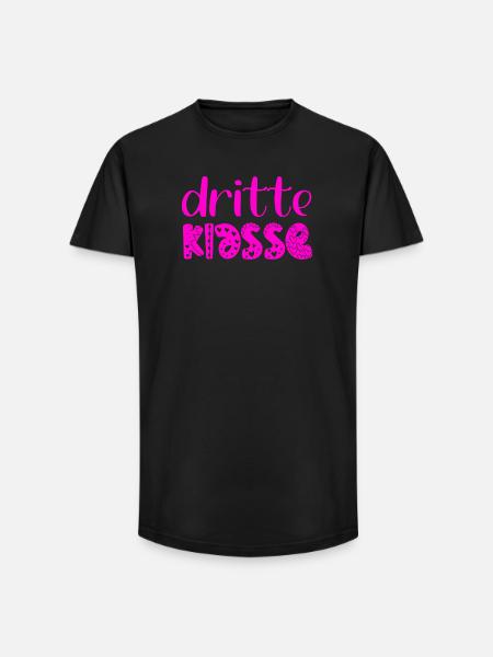 Grundschule 3. Klasse - Dritte Schulklasse - Long Fit Männer T-Shirt - Schwarz