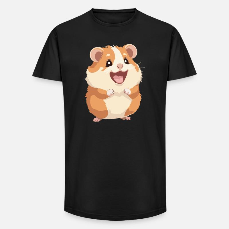 Hamster - Long Fit Männer T-Shirt - Schwarz