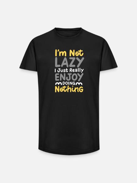 Sarkasmus Faul Humor - Long Fit Männer T-Shirt - Schwarz