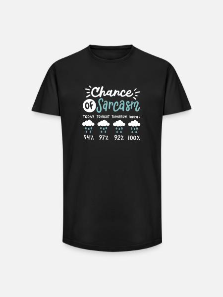 Sarkasmus sarkastischer Humor - Long Fit Männer T-Shirt - Schwarz