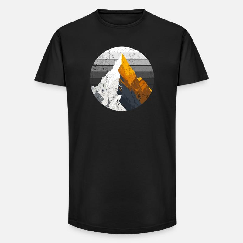 Gradient Peak Summit - Long Fit Men's T-Shirt - black