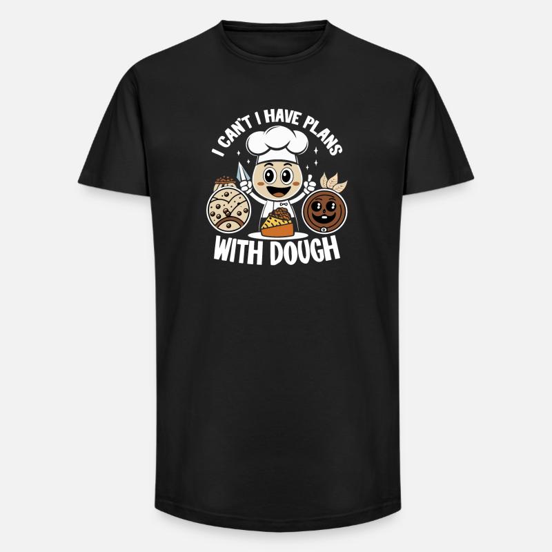 Chef with dough joy - Long Fit Men's T-Shirt - black