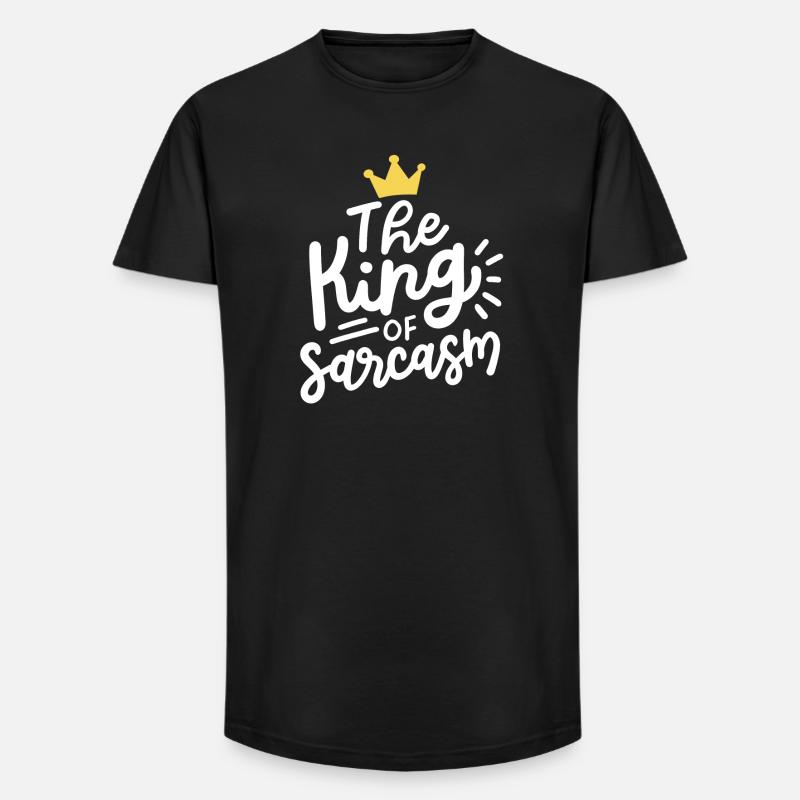 Sarkasmus sarkastisch - Long Fit Männer T-Shirt - Schwarz