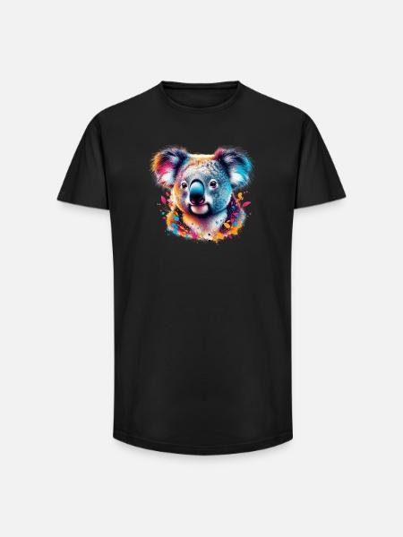 Koala - Long Fit Men's T-Shirt - black