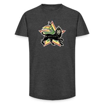 Rockin Steady Lion by Skashirts 2024 vintage look - Long Fit Männer T-Shirt - Anthrazit - Vorne - AI Model Male 185 light (185cm)
