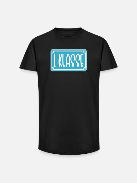 EINSCHULUNG 1. KLASSE - Long Fit Männer T-Shirt - Schwarz