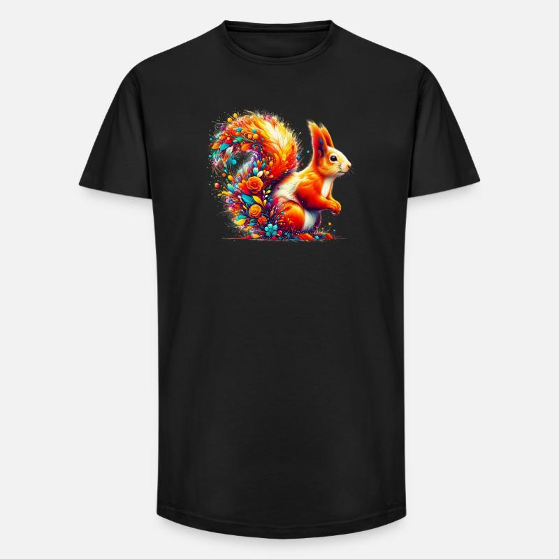 Eichhörnchen - Long Fit Männer T-Shirt - Schwarz