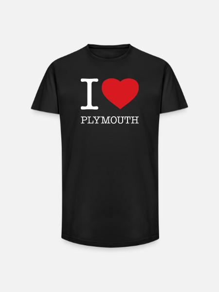 J’ADORE PLYMOUTH - T-shirt coupe longue homme - noir