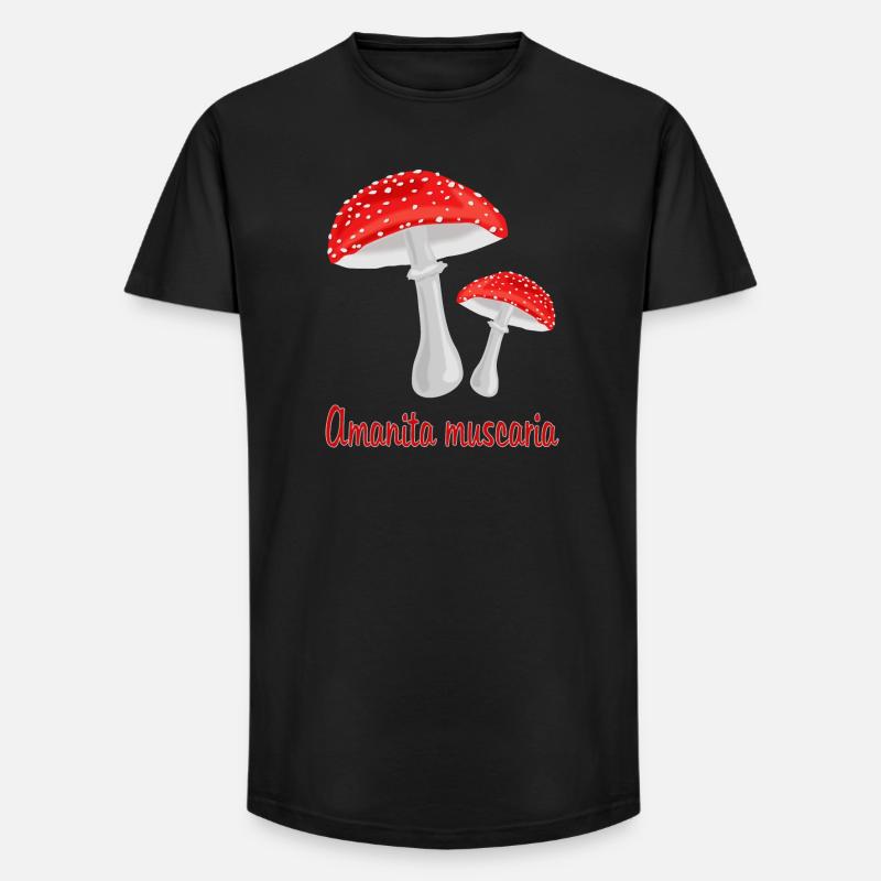 Herbst pilze - Long Fit Männer T-Shirt - Schwarz