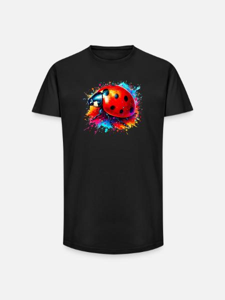 Marienkäfer - Long Fit Männer T-Shirt - Schwarz
