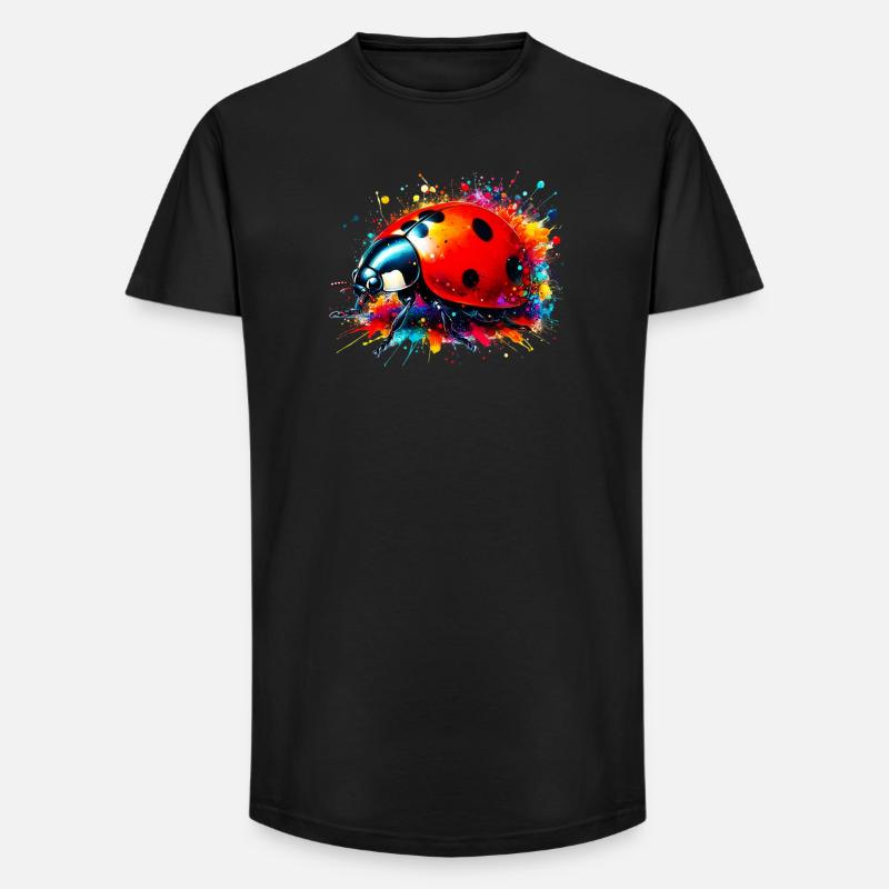 Marienkäfer - Long Fit Männer T-Shirt - Schwarz