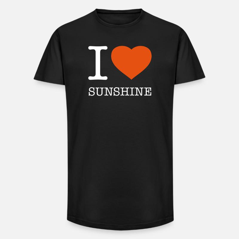 I LOVE SUNSHINE Sonne - Long Fit Männer T-Shirt - Schwarz