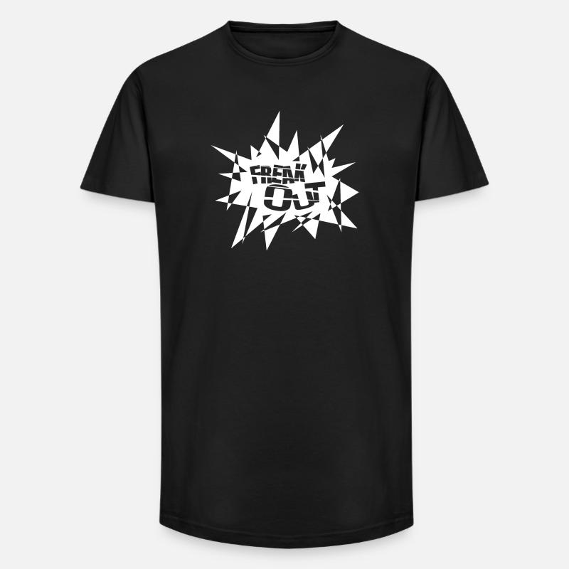Kantiger Explosionsburst Text - Long Fit Männer T-Shirt - Schwarz