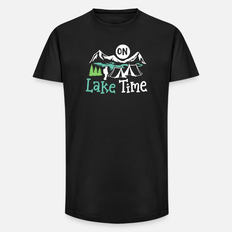 See Camping Zelten - Long Fit Männer T-Shirt - Schwarz