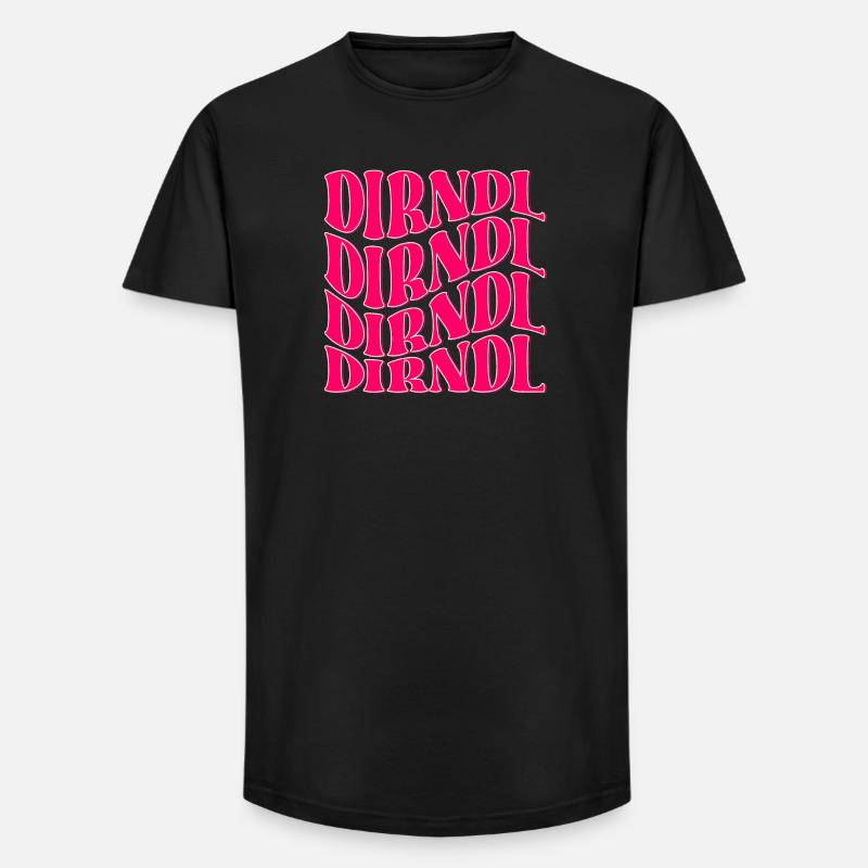 DIRNDL TRACHTEN - Long Fit Männer T-Shirt - Schwarz
