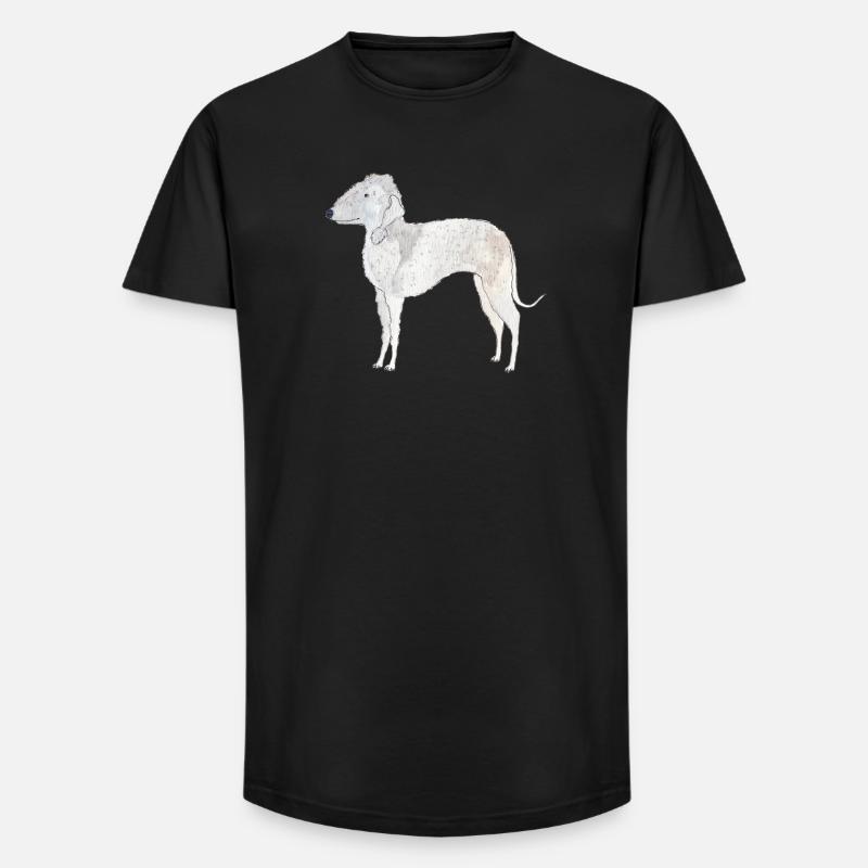 Bedlington Terrier - Long Fit Männer T-Shirt - Schwarz