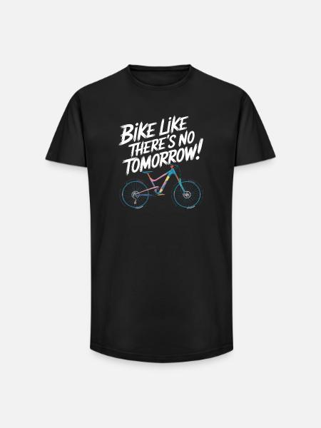 Inspirational Cycling Motivational Design - Long Fit Men's T-Shirt - black