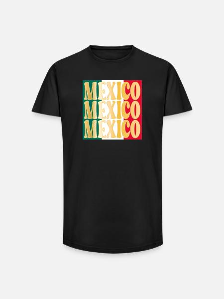 México Mexican Mexico - Long Fit Men's T-Shirt - black