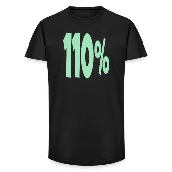 One Hundred and 10 Percent - Long Fit Men's T-Shirt - black - Front - AI Model Male 185 light (185cm)