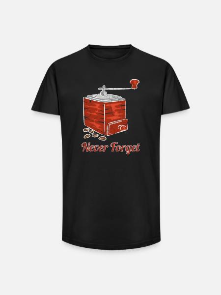 Kaffeemühle zum Kaffee mahlen - Long Fit Männer T-Shirt - Schwarz