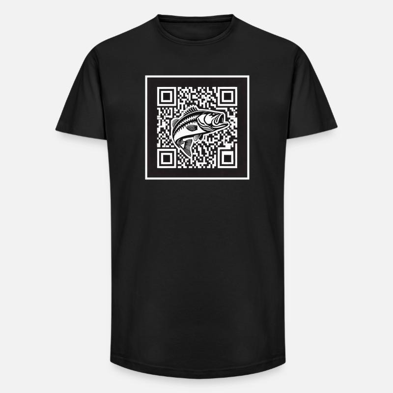 Barsch QR Code Design - Long Fit Männer T-Shirt - Schwarz
