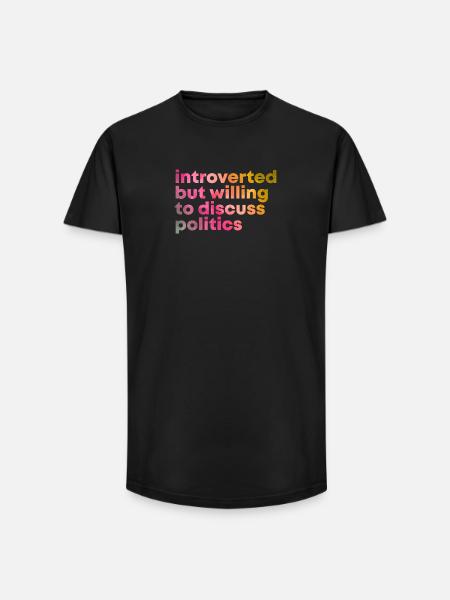 Political Political Political - Long Fit Men's T-Shirt - black