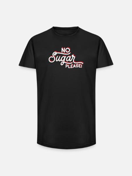 Anti-Sügar Flashing Passion Message - Long Fit Men's T-Shirt - black