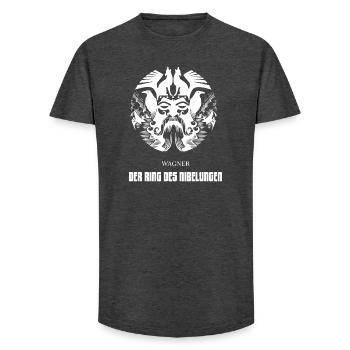 The Ring of the Nibelung - Long Fit Men's T-Shirt - charcoal grey - Front - AI Model Male 185 light (185cm)