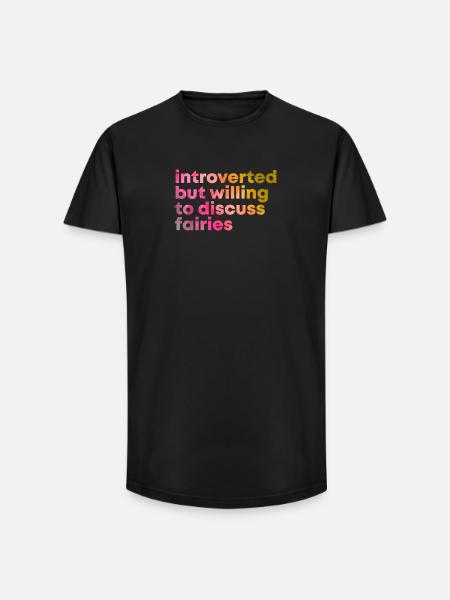 fée - T-shirt coupe longue homme - noir