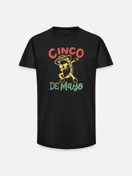 Cinco de Mayo Dabbing Taco - Long Fit Männer T-Shirt - Schwarz