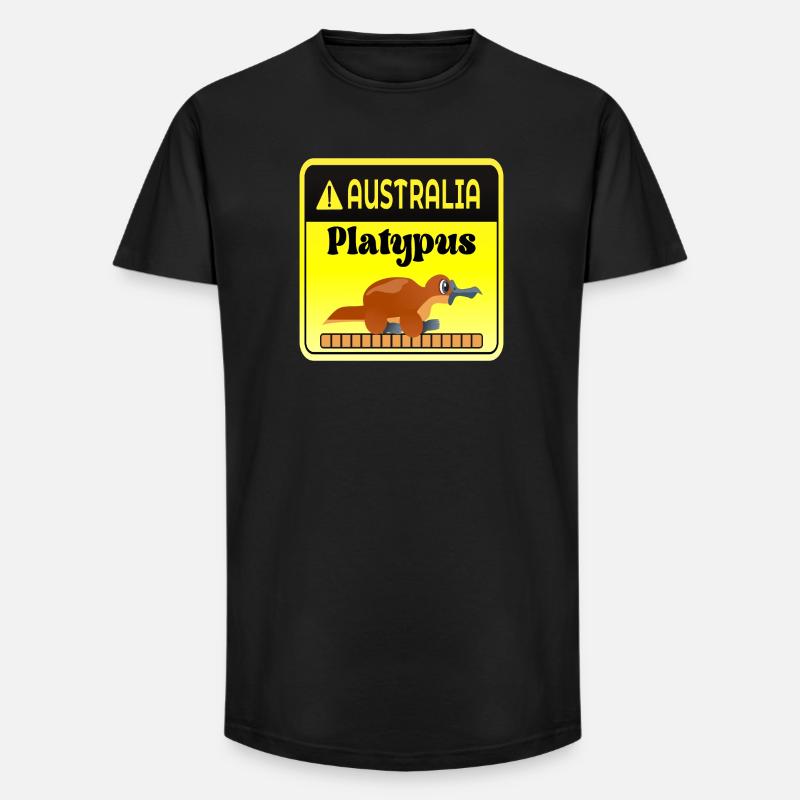 Australien Schnabeltier-Warnung - Säugetiere - Long Fit Männer T-Shirt - Schwarz