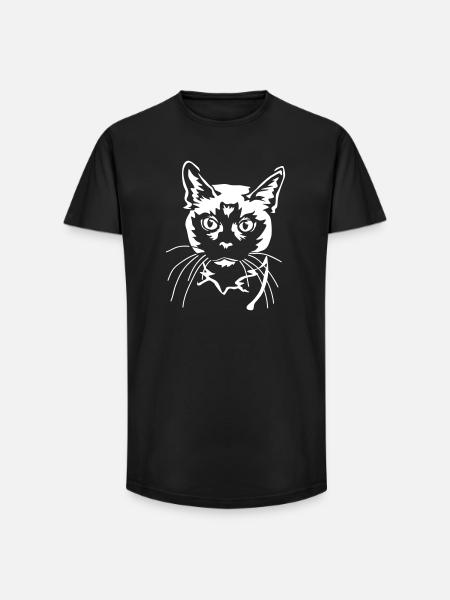 Siamese Cat "Black Edition" - Long Fit Men's T-Shirt - black
