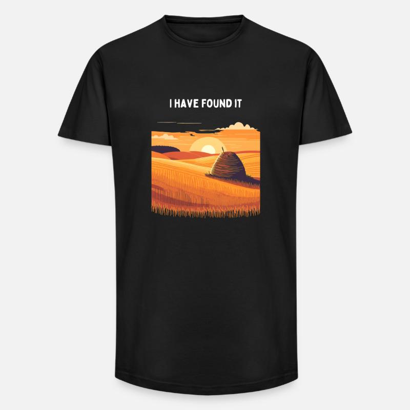 Nadel im Heuhaufen - Long Fit Männer T-Shirt - Schwarz