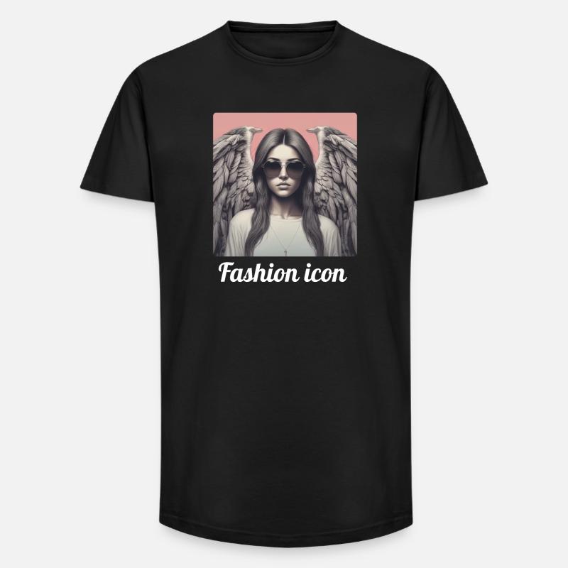 Mode-Ikone - Long Fit Männer T-Shirt - Schwarz