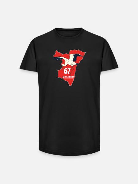 Bas-Rhin - Long Fit Men's T-Shirt - black