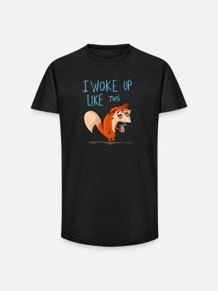 I WokeupLikeThis - Long Fit Men's T-Shirt - black